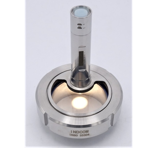 Contre-écrou avec éclairage LED, à souder DN80