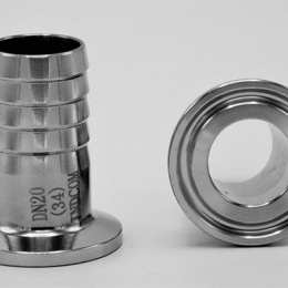 CLAMP adaptateur à tuyau court | DN20, collier CLAMP 34 mm (K34)