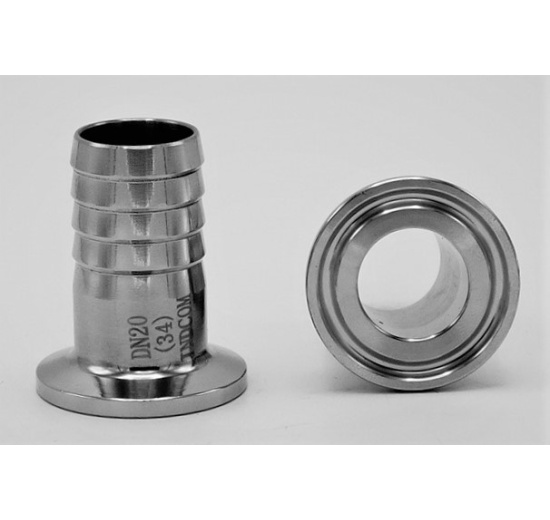 CLAMP adaptateur à tuyau court | DN20, collier CLAMP 34 mm (K34)