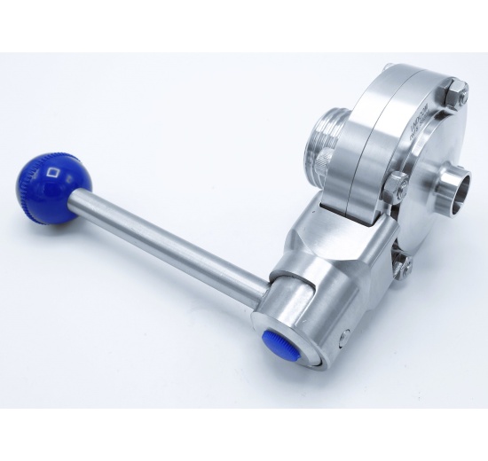 Vannes papillon DIN mâle/soudées (type G-S), en inox | DN15