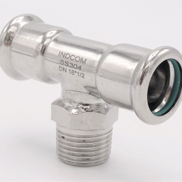 Pièce en T, pressage, F/M (filetage extérieur)/F acier inoxydable