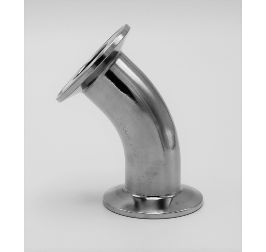 nerezové CLAMP DIN 32676 koleno 45° DN25 límeček 50.5 mm