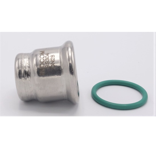 Capuchon d'extrémité, raccords à sertir, acier inoxydable F 28 mm