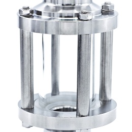Sanitaire verre de viséur droit, inox, Clamp C-C, court | DN25 (K50.5)