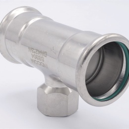 Pièce en T, pressée, F/F(filetage intérieur)/F 42_3/4"_42, raccords a sertir