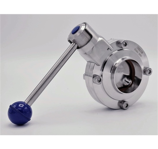 sanitaire vanne papillon soudée S-S