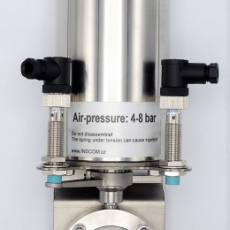 Vannes papillon pneumatiques, en inox, CLAMP