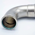 Coude 90°, raccords pressés, F/F | 54 mm, acier inoxydable