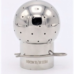 Boule de nettoyage fixe, à goupilles, inox | 35/38 mm, diamètre boule 53 mm, 2.5 m