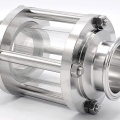 Sanitaire verre de viséur droit, inox, Clamp C-C, court | DN50 (collier 64mm)