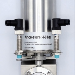 CLAMP C-C Vannes papillon pneumatiques en inox DN25