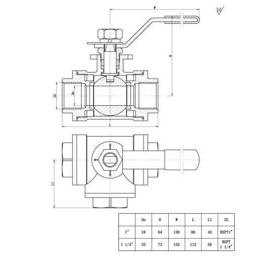 vis à billes trois voies et mini vanne trois voies régulatrice 1/8"