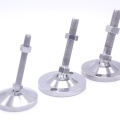 Pieds en acier inoxydable, réglables en hauteur, avec articulation