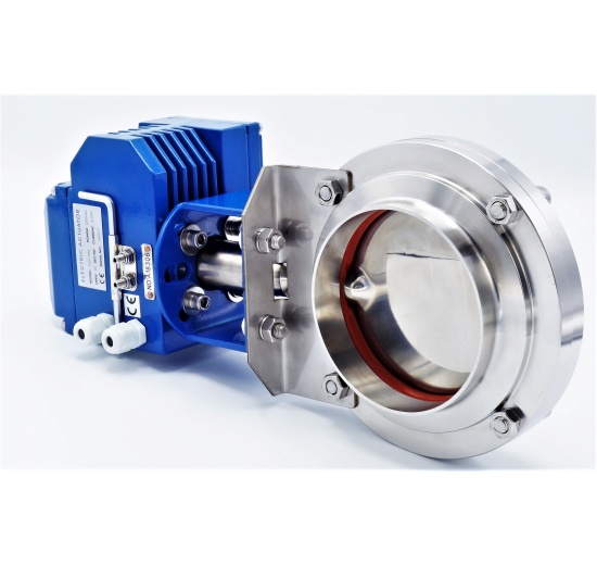 registre droit en acier inoxydable à entraînement électrique, joint en silicone (VMQ)