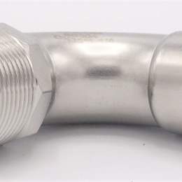 Coude 90°, à sertir, F/filetage extérieur, inox