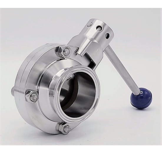 Vanne papillon, en inox, type CLAMP C-C | DN50