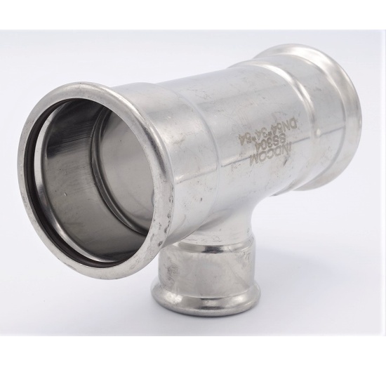 Pièce en T, pressage, réduite F/F/F 54_35_54, inox