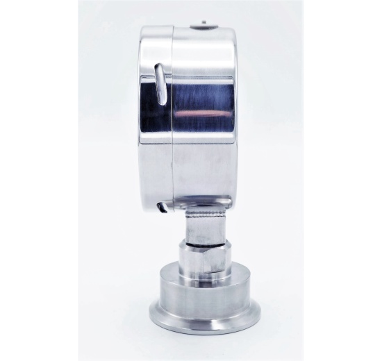 Manomètre inox avec membrane de séparation-CLAMP DIN 32676 (64 mm), cadran 100 mm | 0-8 bar