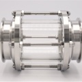 Sanitaire verre de viséur droit, inox, Clamp C-C, longue DN80