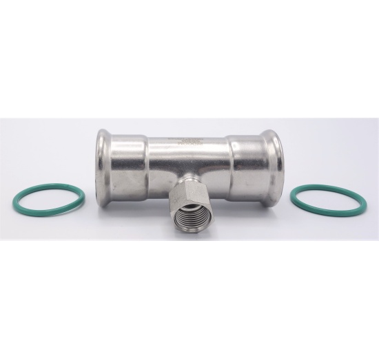 Pièce en T, pressée, F/F(filetage intérieur)/F 42_1/2"_42