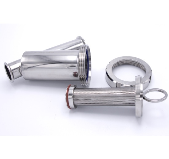 Filtre à tamis en Y inox sanitanaire CLAMP type C-C