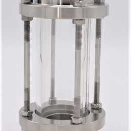 Indicateur de circulation droit, inox, CLAMP C-C, longue