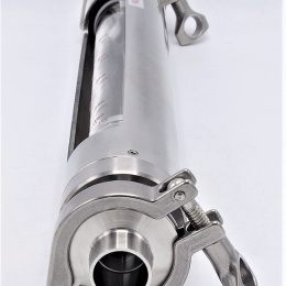 Plováčkový průtokoměr /rotametr/ nerezový, clamp DN25, 100~1000 litr/hod.