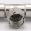 Pièce en T, pressée, F/F(filetage intérieur)/F 28_3/4"_28, inox