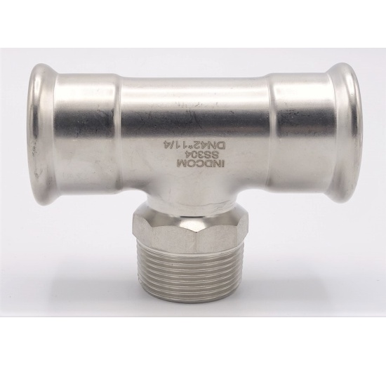 Pièce en T, pressage, F/M (filetage extérieur)/F | 42_1 1/4"_42