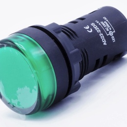 Lumières de LED, AC 220V - 22 mm - vert