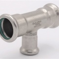 Pièce en T, pressage, réduite F/F/F 22_15_22, inox