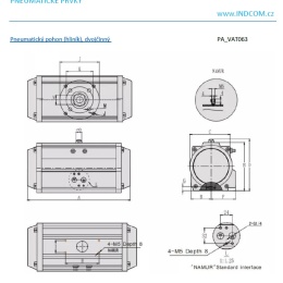 Pneumatický pohon (hliník), dvojčinný PA_VAT063