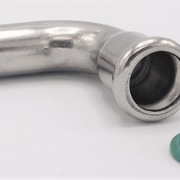 acier inoxydable Coude 90°, raccords pressés, F/M | 15 mm
