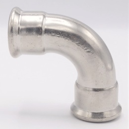 Inox, Coude 90°, raccords pressés, F/F | 28 mm