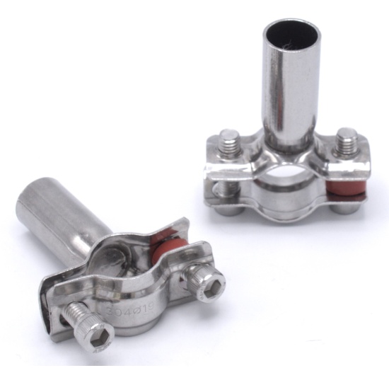 Collier support non isolé acier inox DIN 1.4301_ 19-22 mm