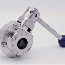 Vanne papillon, en inox, type CLAMP C-C | DN25