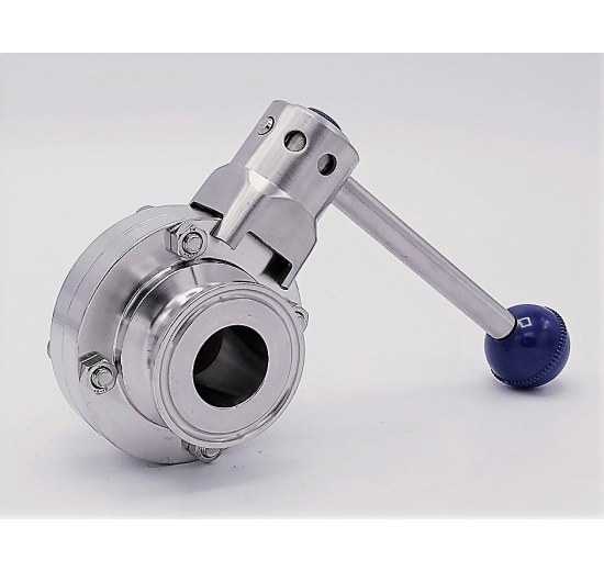 Vanne papillon, en inox, type CLAMP C-C | DN25