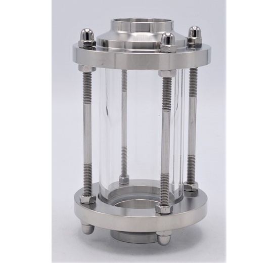 Sanitaire verre de viséur droit, à souder S-S | DN40