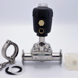 Vannes à membrane à commande pneumatique, clamp type C-C