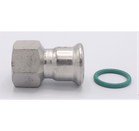 Adaptateur de pressage/filetage interne 22 mm_3/4" inox