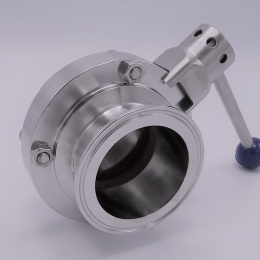 Vanne papillon, en inox, type CLAMP C-C | DN65