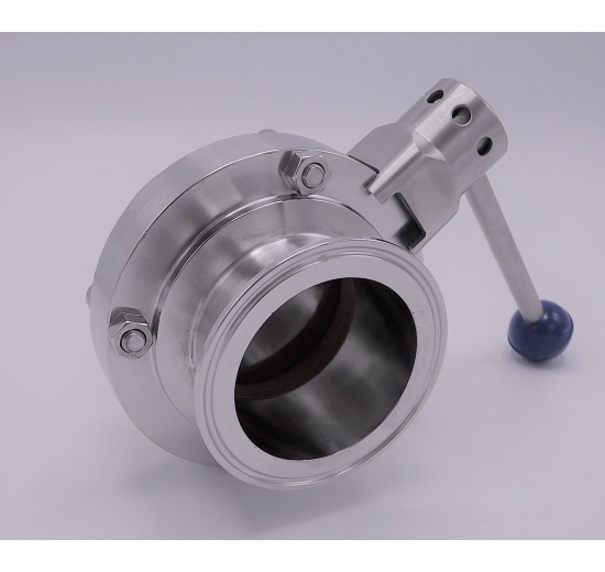 Vanne papillon, en inox, type CLAMP C-C | DN65