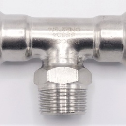 Pièce en T, pressage, F/M (filetage extérieur)/F | 22_3/4"_22