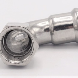 Coude 90°, à pression, F/filetage intérieur 18 mm_3/4"