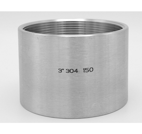 Manchon inox égal femelle type 333,  3"