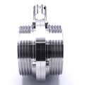 Vanne papillon filetées, en inox, DIN mâles G-G | DN100