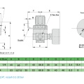 AR2000-02-G1/4 redukční ventil - rozměry