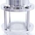 Sanitaire verre de viséur droit, inox, Clamp C-C, court | DN100 (collier 119mm)