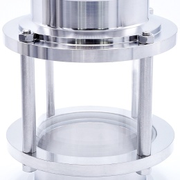 Sanitaire verre de viséur droit, inox, Clamp C-C, court | DN100 (collier 119mm)