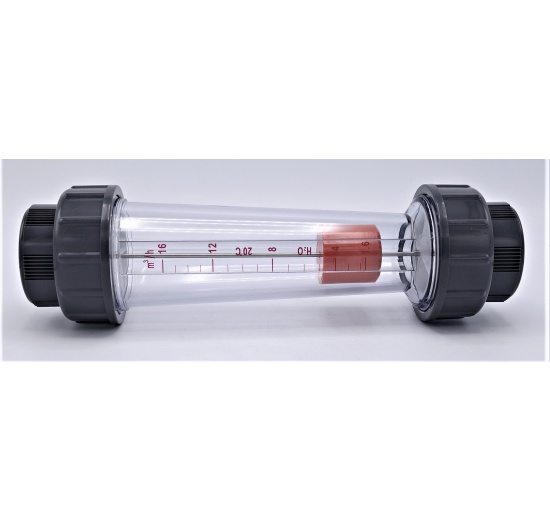 Plováčkový průtokoměr /rotametr/ DN50, 1.6~16 m3/hod, připojení vnitřní závit DN40 (1 1/2")